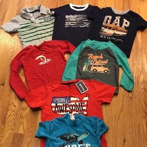 3T summer boys’ lot - tees and rash guards - GAP POLO Tommy Hilfiger